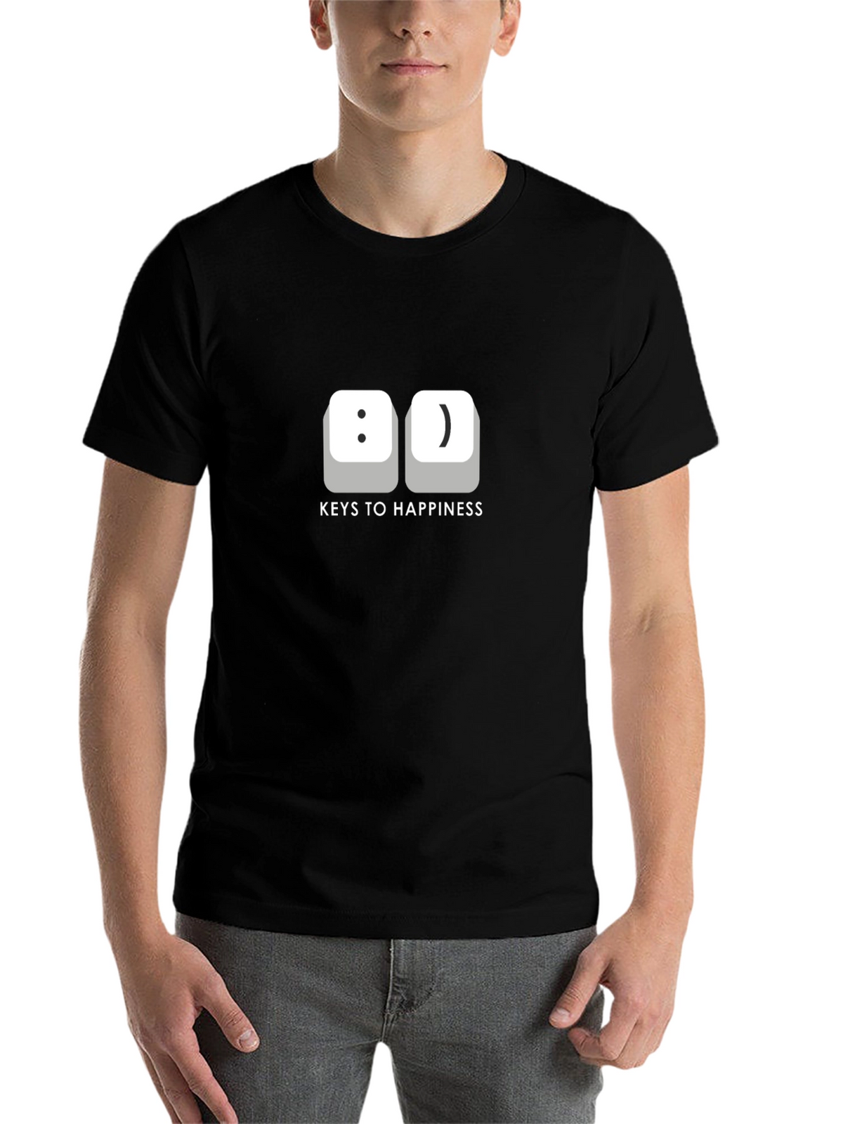 Keys to Happiness T-Shirt -  Funny Computer Geek Tee