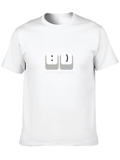 Keys to Happiness T-Shirt -  Funny Computer Geek Tee