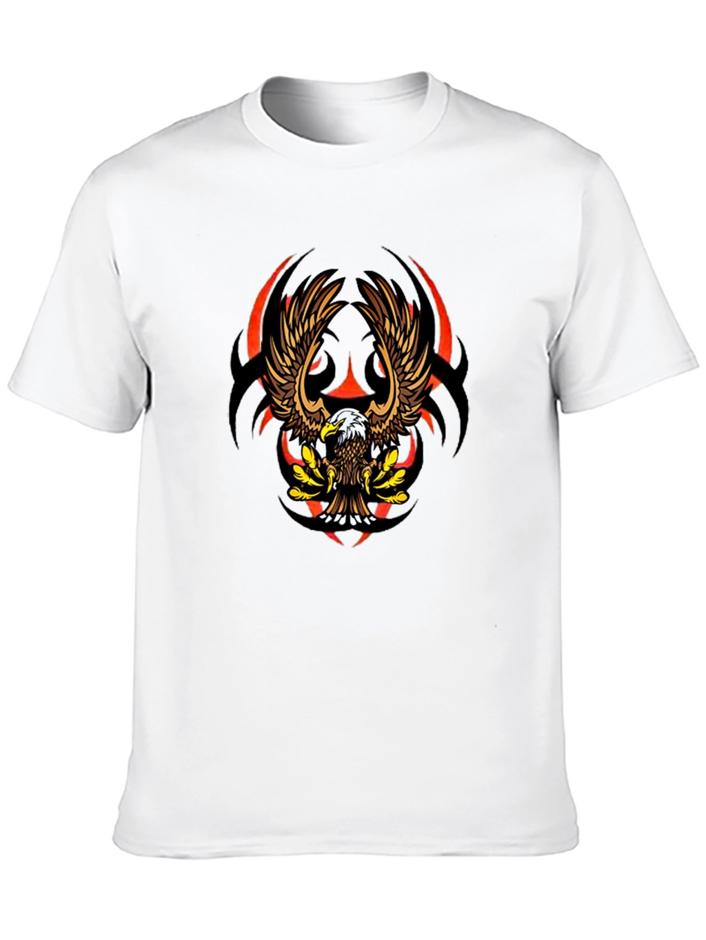 Eagle Graphic Black Tee - Bold Tribal Design