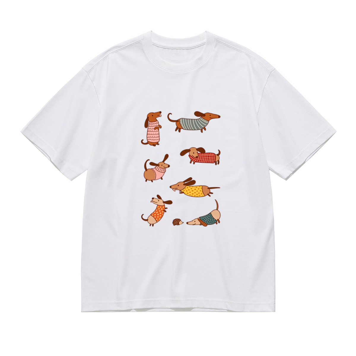 Adorable Sweater Dachshund Puppies Graphic Top