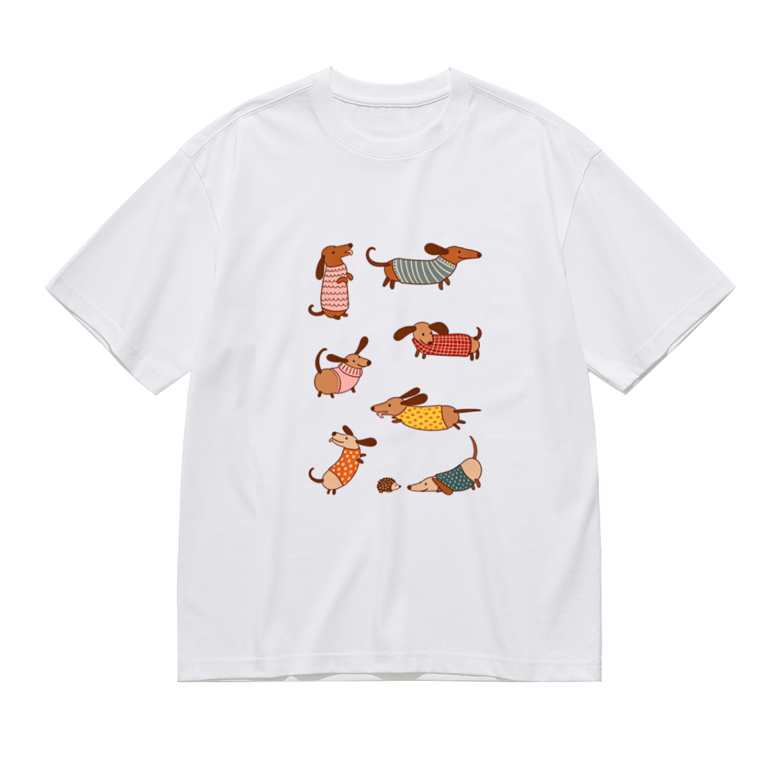 Adorable Sweater Dachshund Puppies Graphic Top