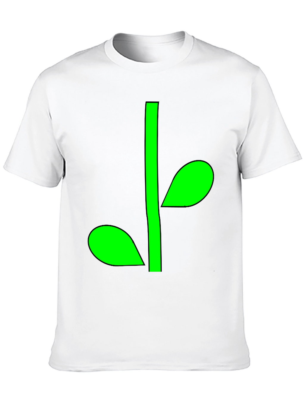 Green Sprout Graphic Black T-Shirt