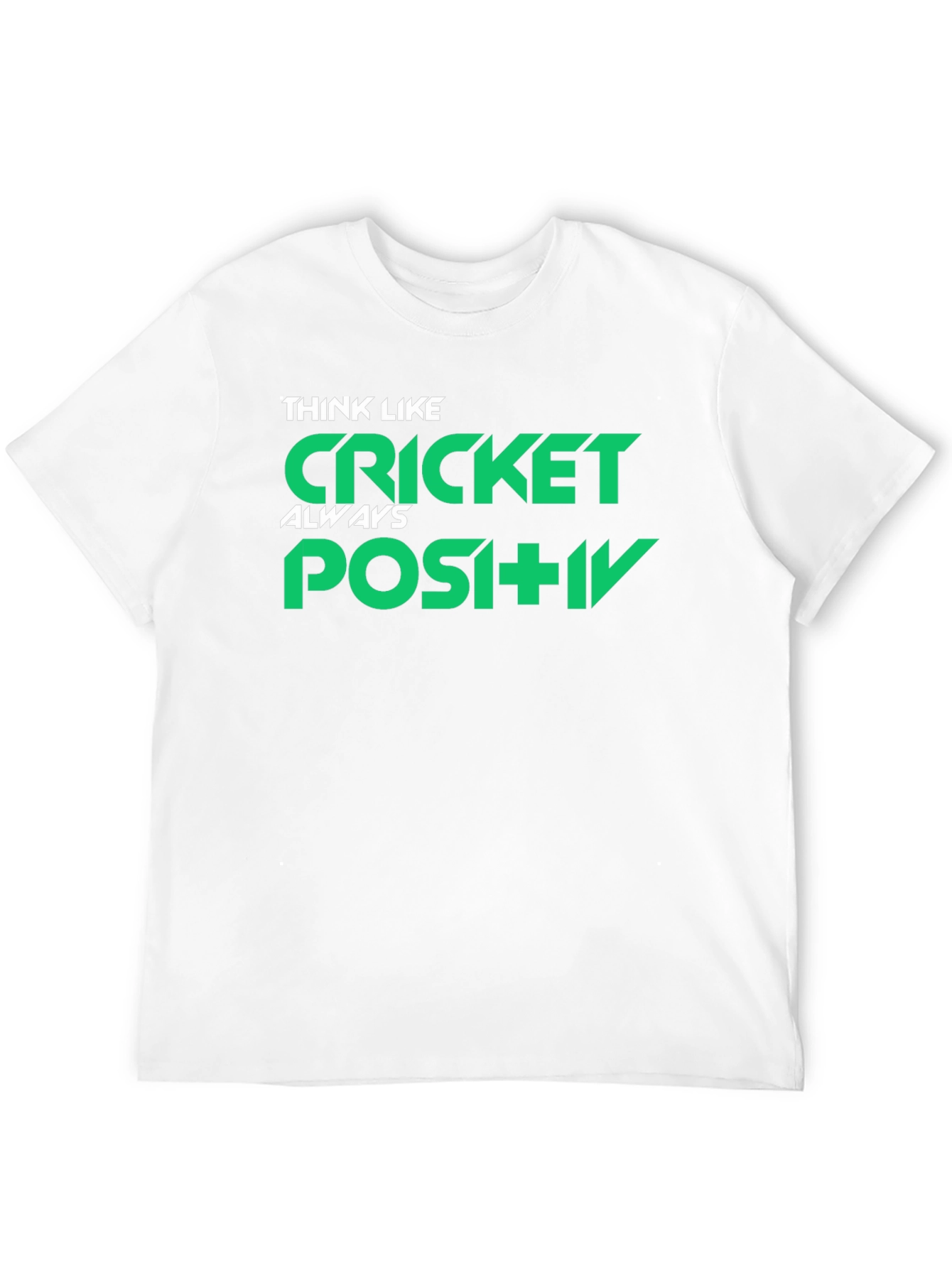 Think Like Cricket Positive Black Graphic T-Shirt