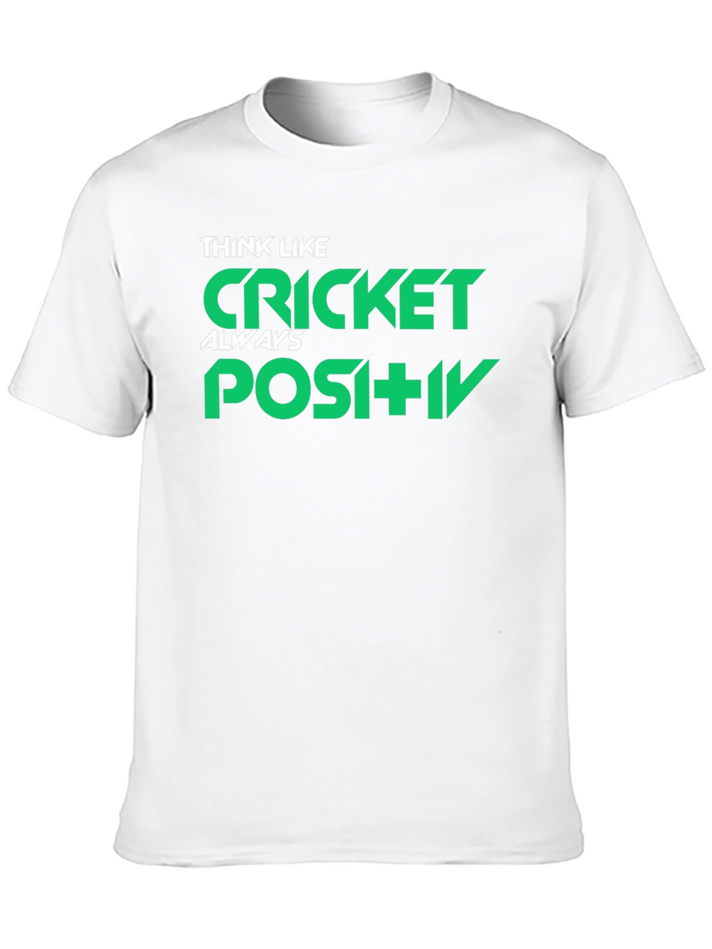 Think Like Cricket Positive Black Graphic T-Shirt