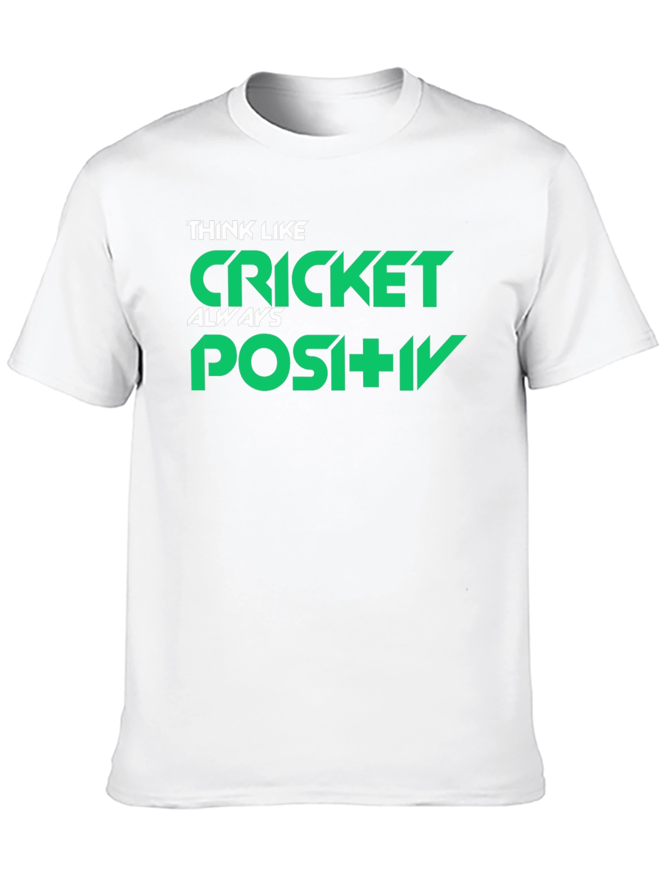 Think Like Cricket Positive Black Graphic T-Shirt