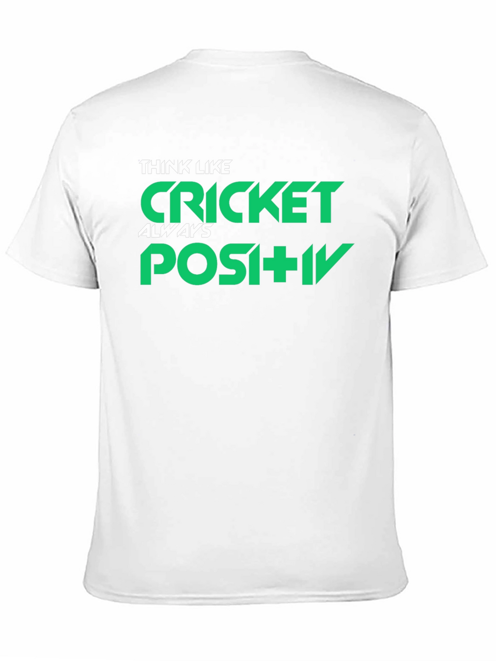 Think Like Cricket Positive Black Graphic T-Shirt
