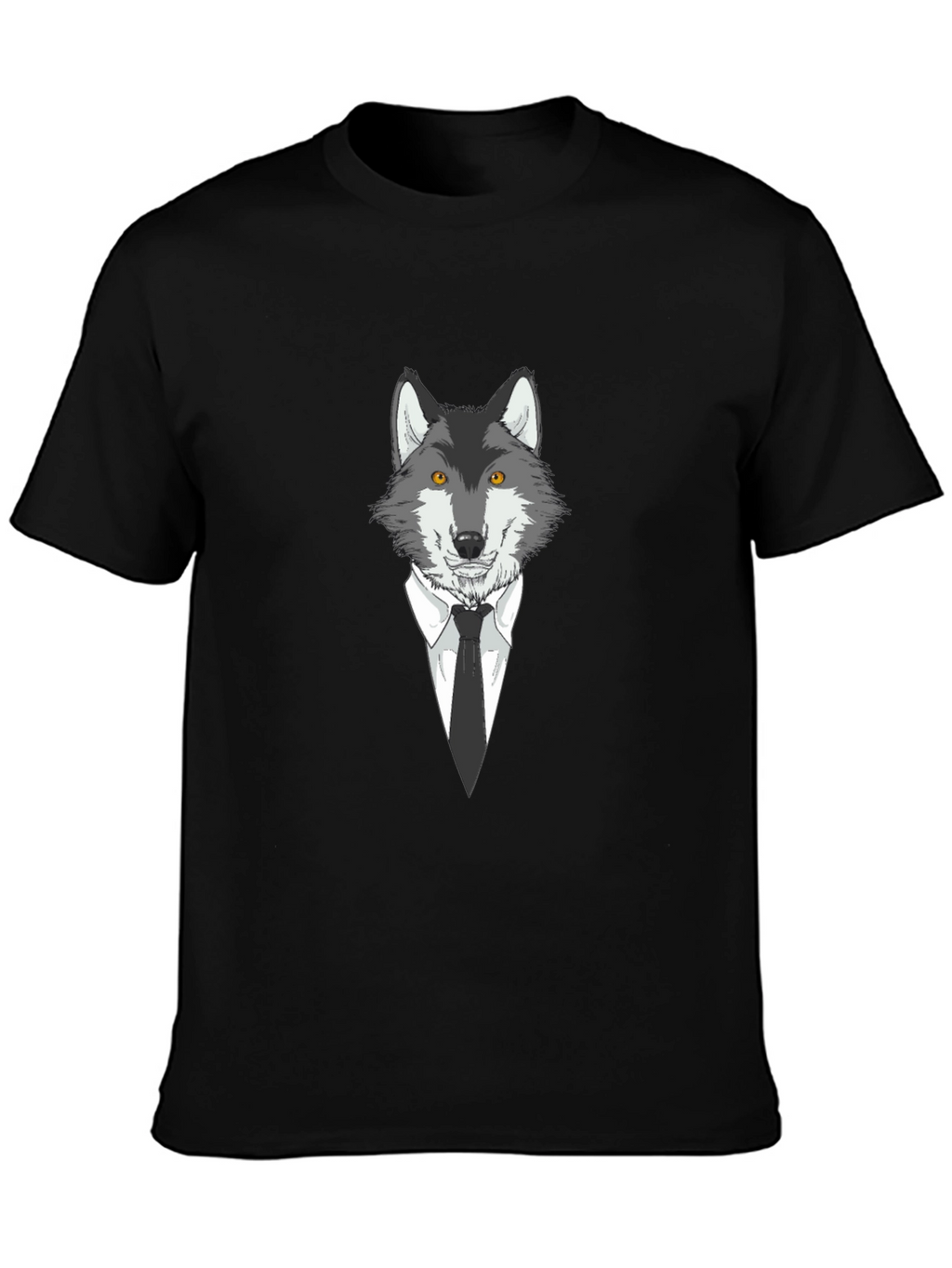 Wolf in Suit Graphic Tee - Mens Black T-Shirt