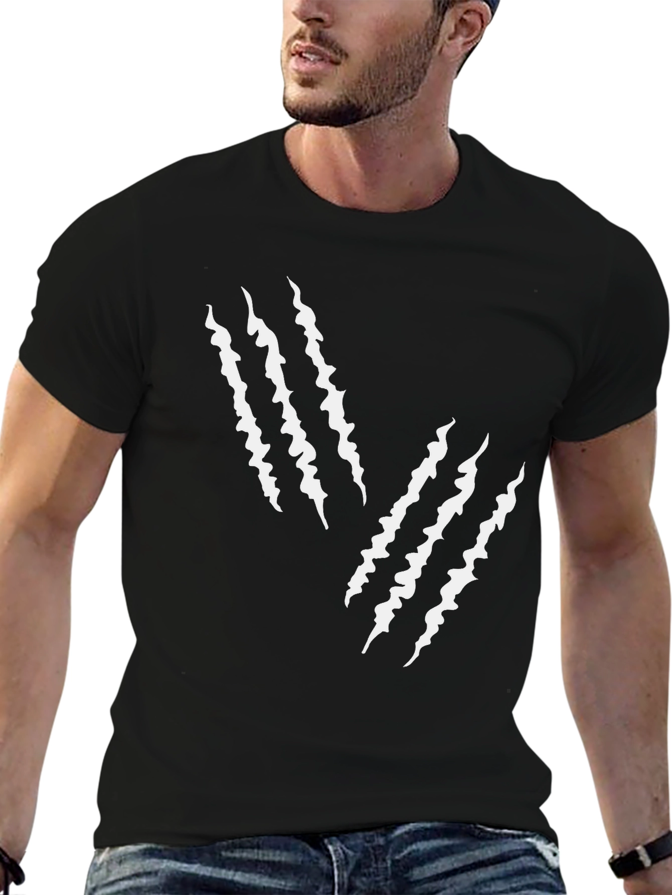 Claw Mark Graphic Tee - Mens Black T-Shirt