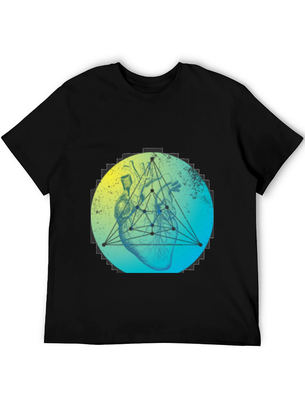 Geometric Heart T-Shirt - Modern Graphic Tee
