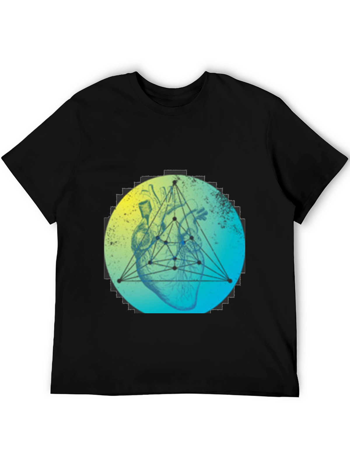 Geometric Heart T-Shirt - Modern Graphic Tee