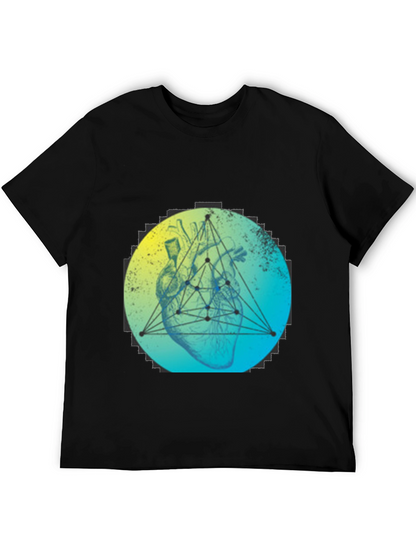 Geometric Heart T-Shirt - Modern Graphic Tee