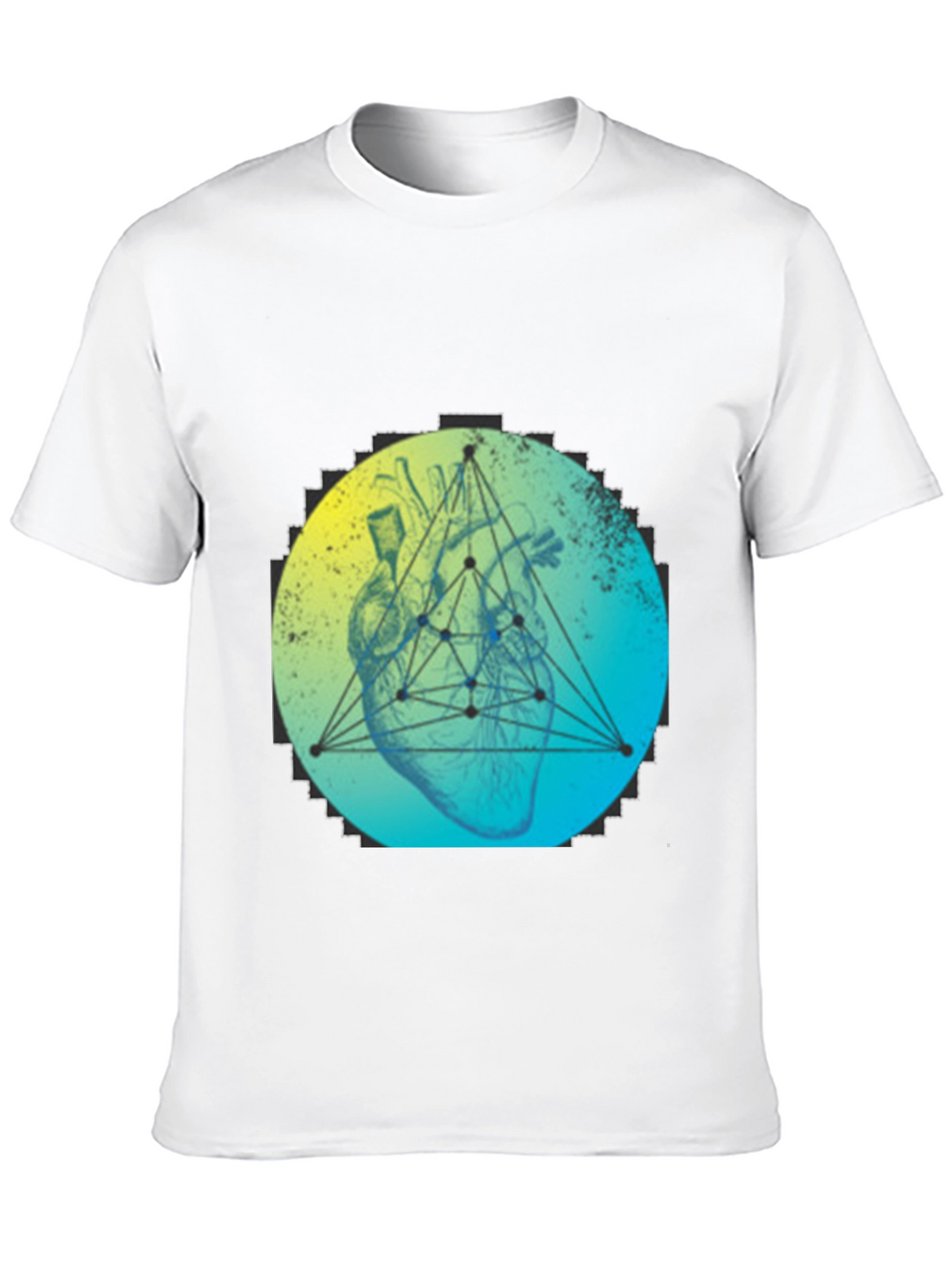 Geometric Heart T-Shirt - Modern Graphic Tee