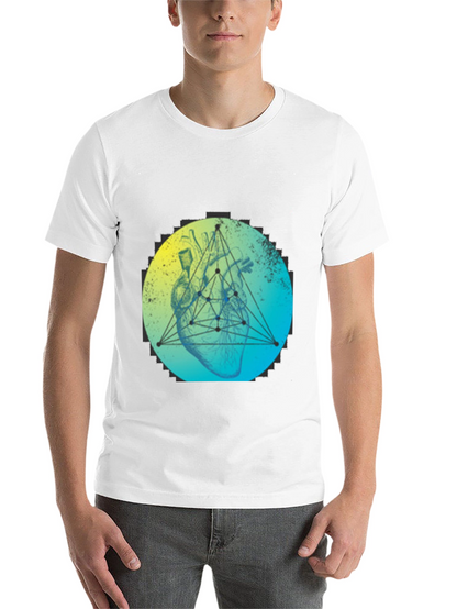 Geometric Heart T-Shirt - Modern Graphic Tee