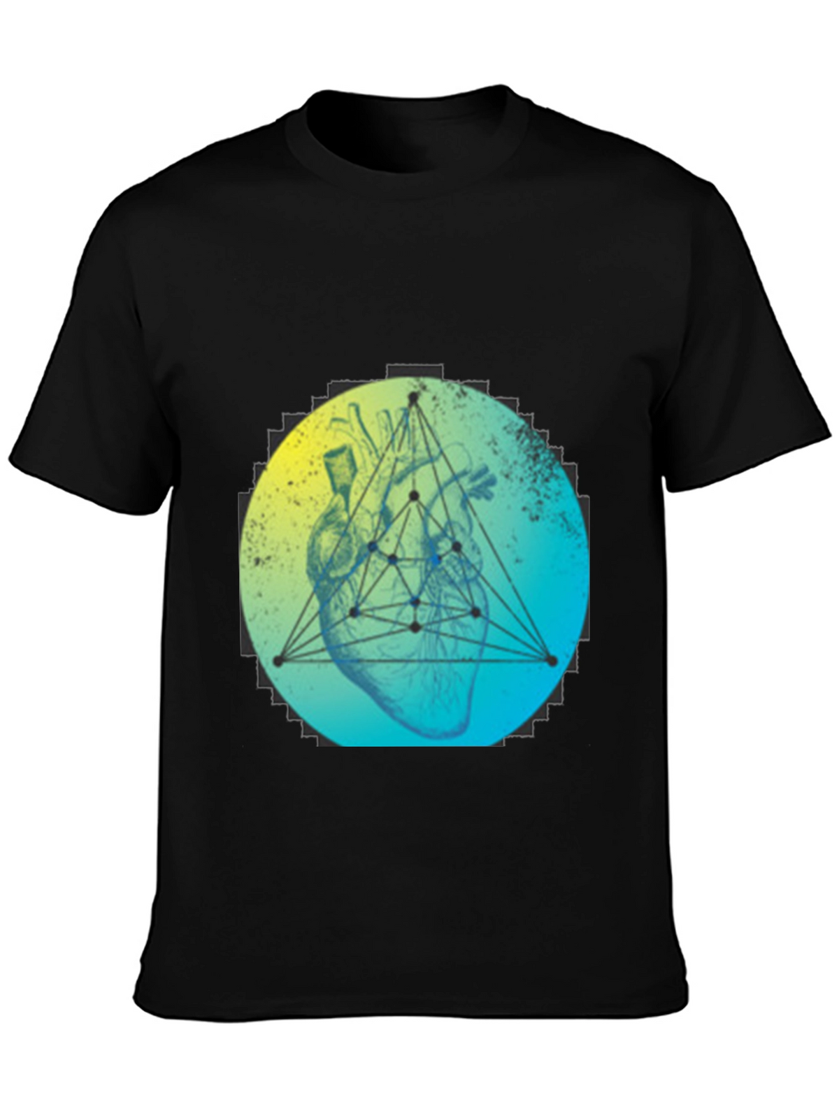 Geometric Heart T-Shirt - Modern Graphic Tee