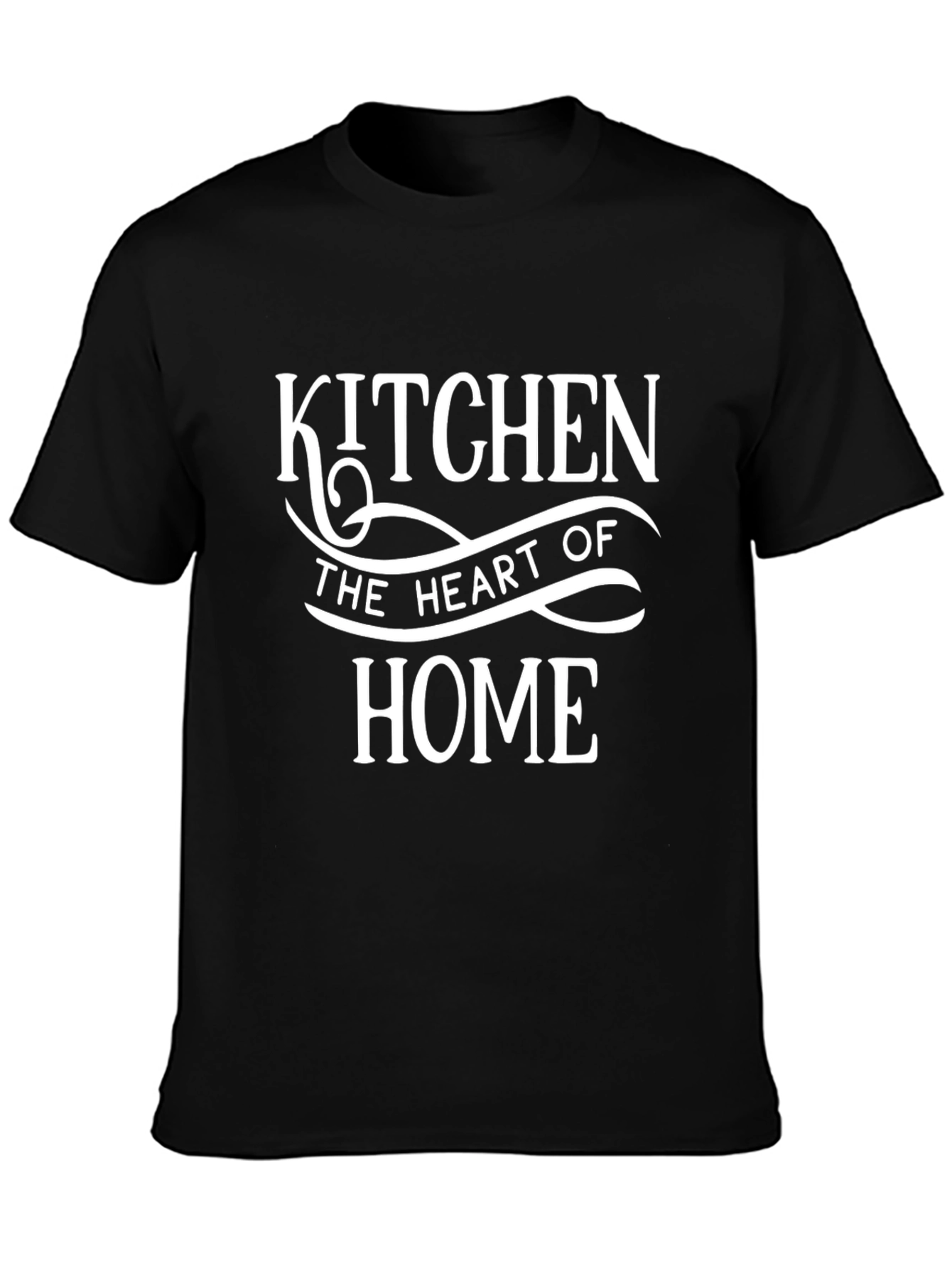 Kitchen Heart of Home Black Crewneck T-shirt
