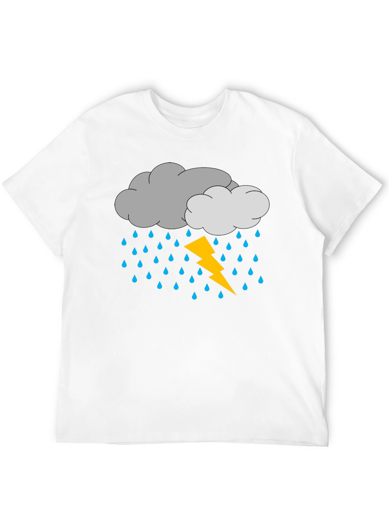 Storm Cloud T-Shirt - Lightning Rain Design