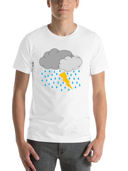 Storm Cloud T-Shirt - Lightning Rain Design