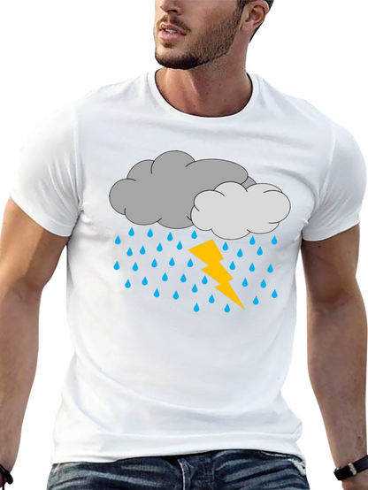 Storm Cloud T-Shirt - Lightning Rain Design