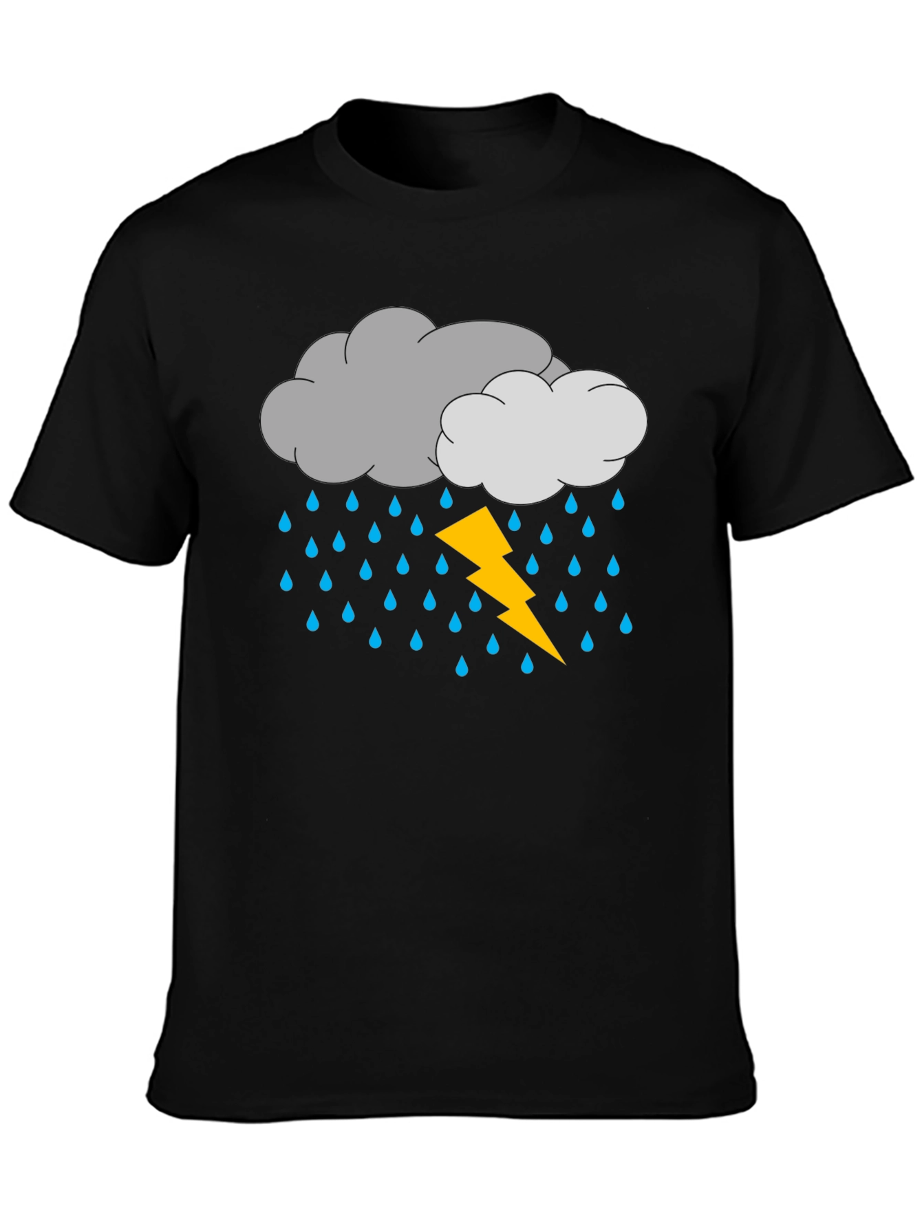Storm Cloud T-Shirt - Lightning Rain Design