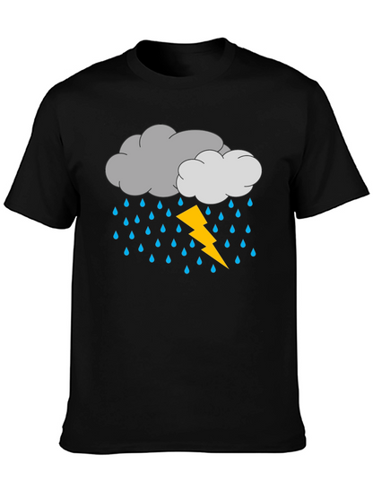 Storm Cloud T-Shirt - Lightning Rain Design