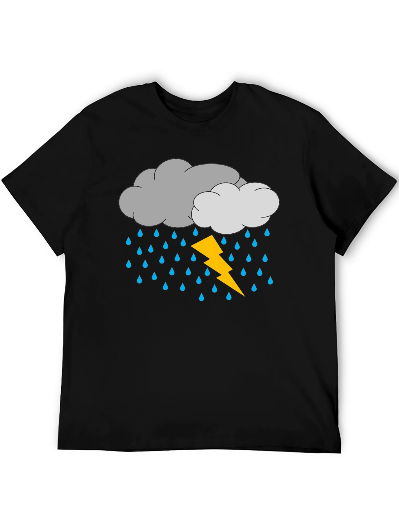 Storm Cloud T-Shirt - Lightning Rain Design