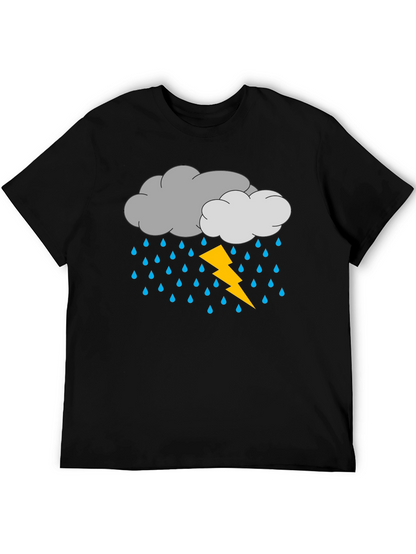 Storm Cloud T-Shirt - Lightning Rain Design