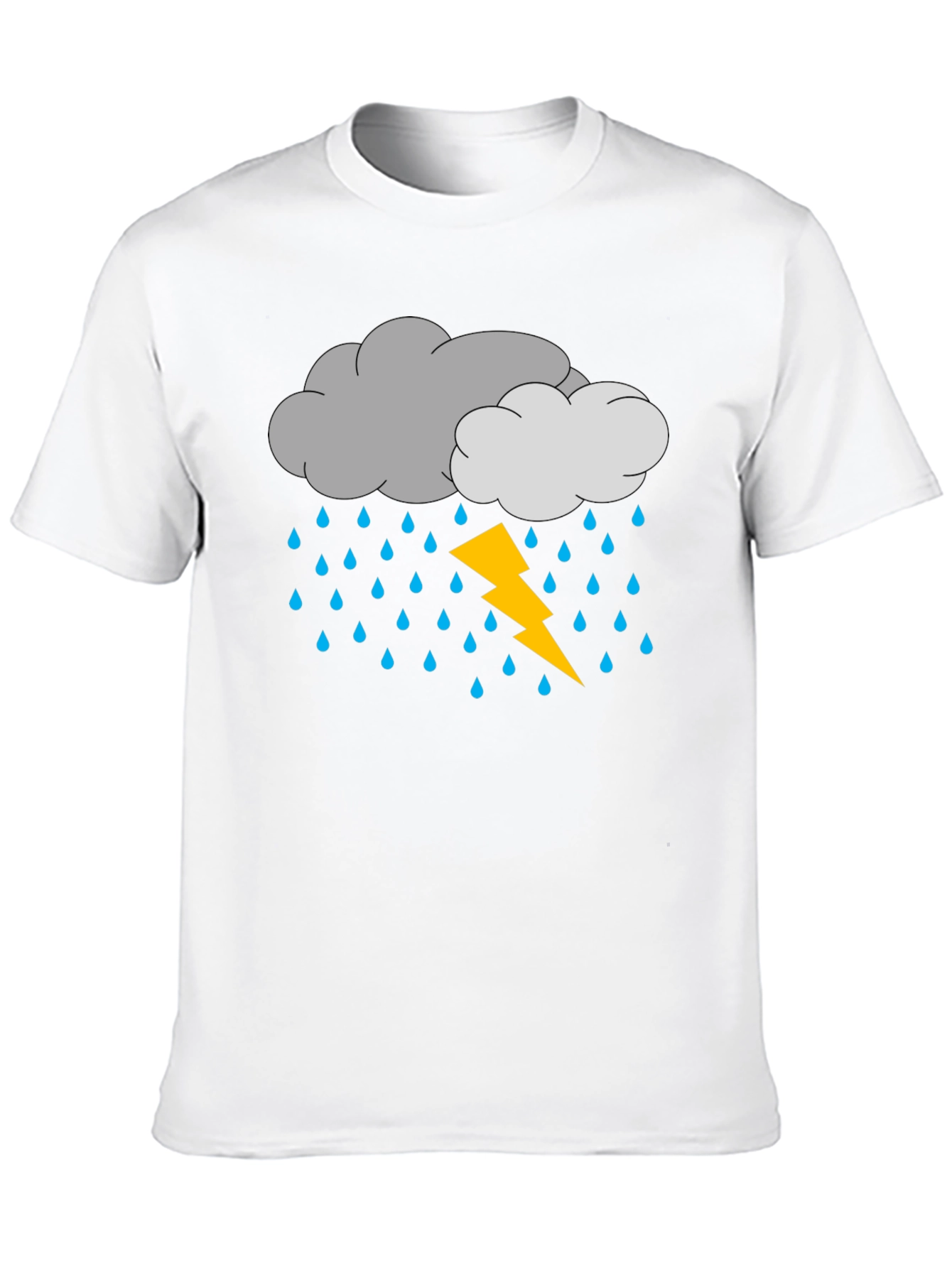 Storm Cloud T-Shirt - Lightning Rain Design