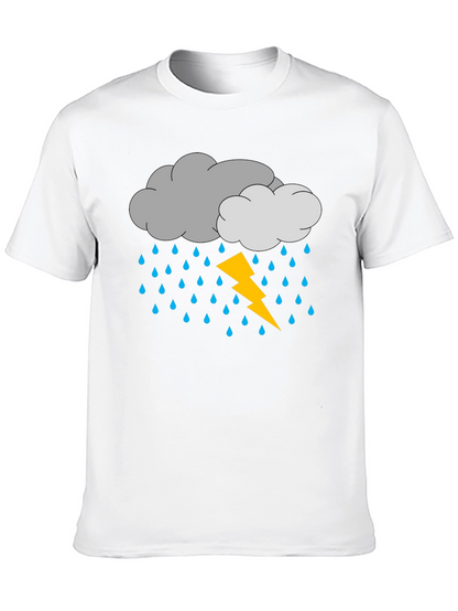 Storm Cloud T-Shirt - Lightning Rain Design