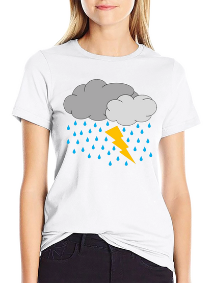 Storm Cloud T-Shirt - Lightning Rain Design