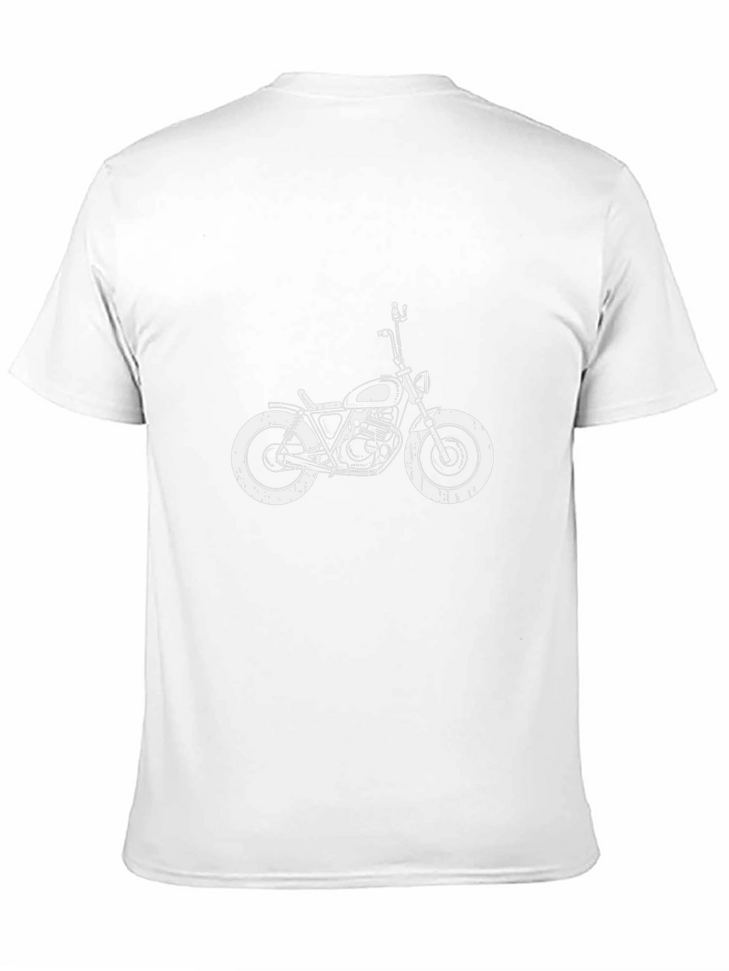 Motorcycle Graphic Tee - Black Cotton T-Shirt