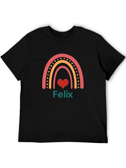 Felix Rainbow Heart T-Shirt - Personalized Gift