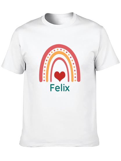 Felix Rainbow Heart T-Shirt - Personalized Gift