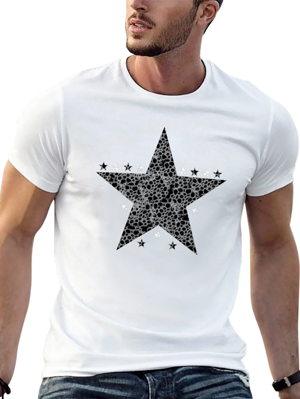 Star Graphic Mens Black T-Shirt