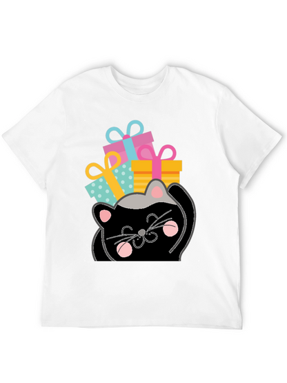 Cat with Gifts Graphic Tee