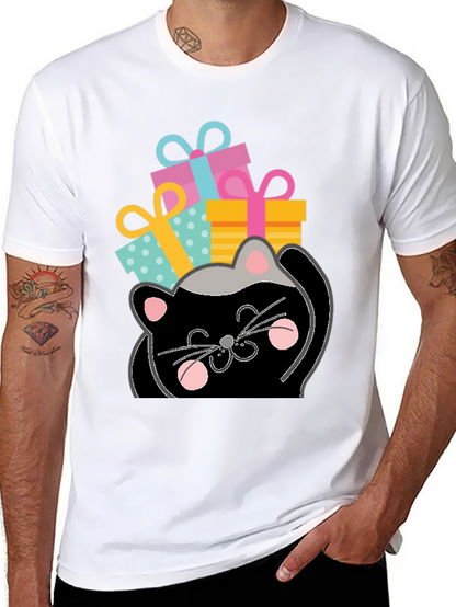 Cat with Gifts Graphic Tee