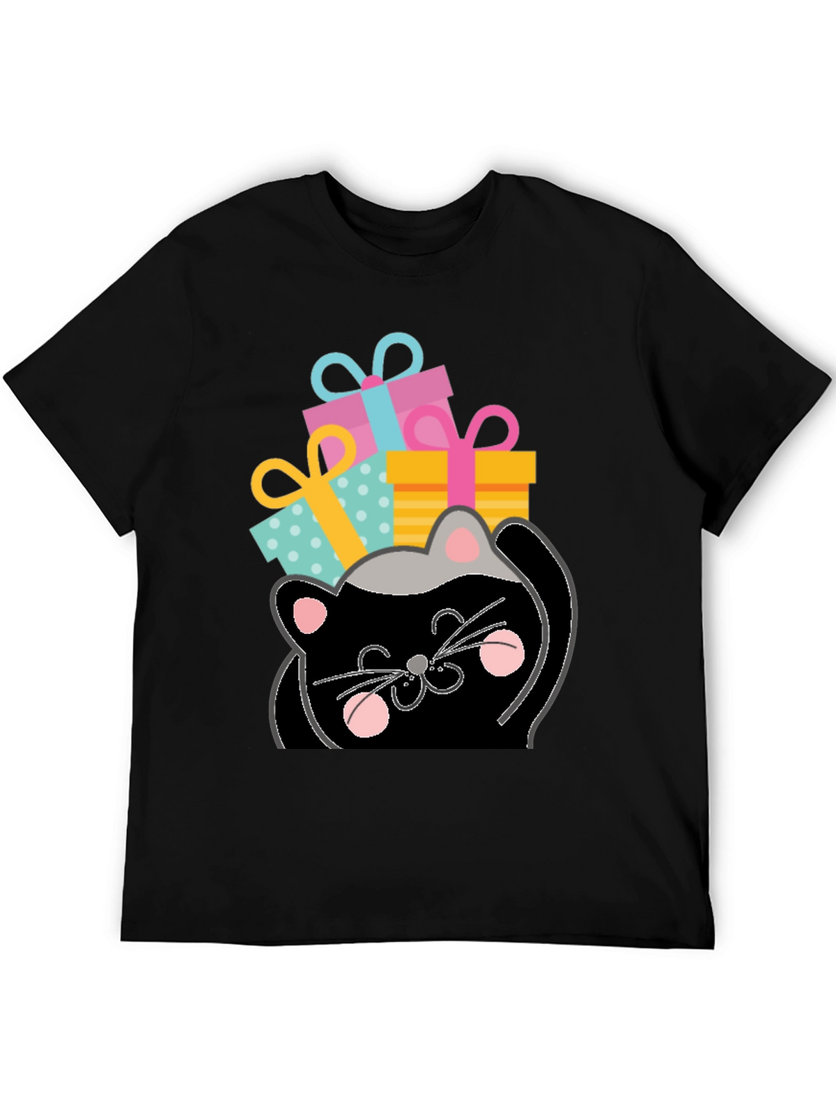 Cat with Gifts Graphic Tee