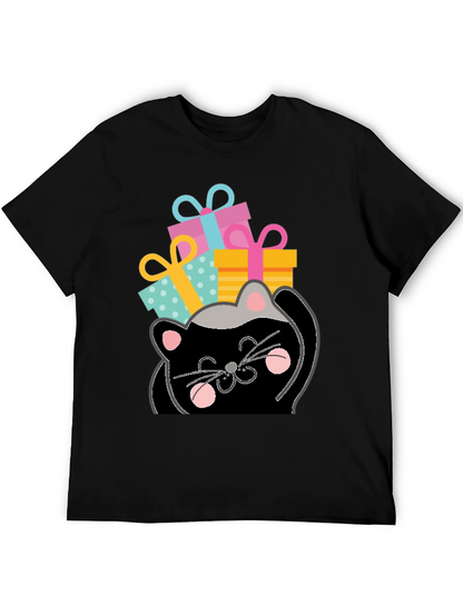 Cat with Gifts Graphic Tee