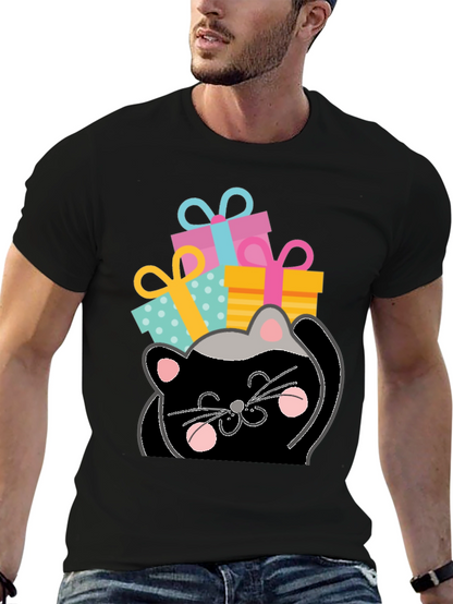 Cat with Gifts Graphic Tee