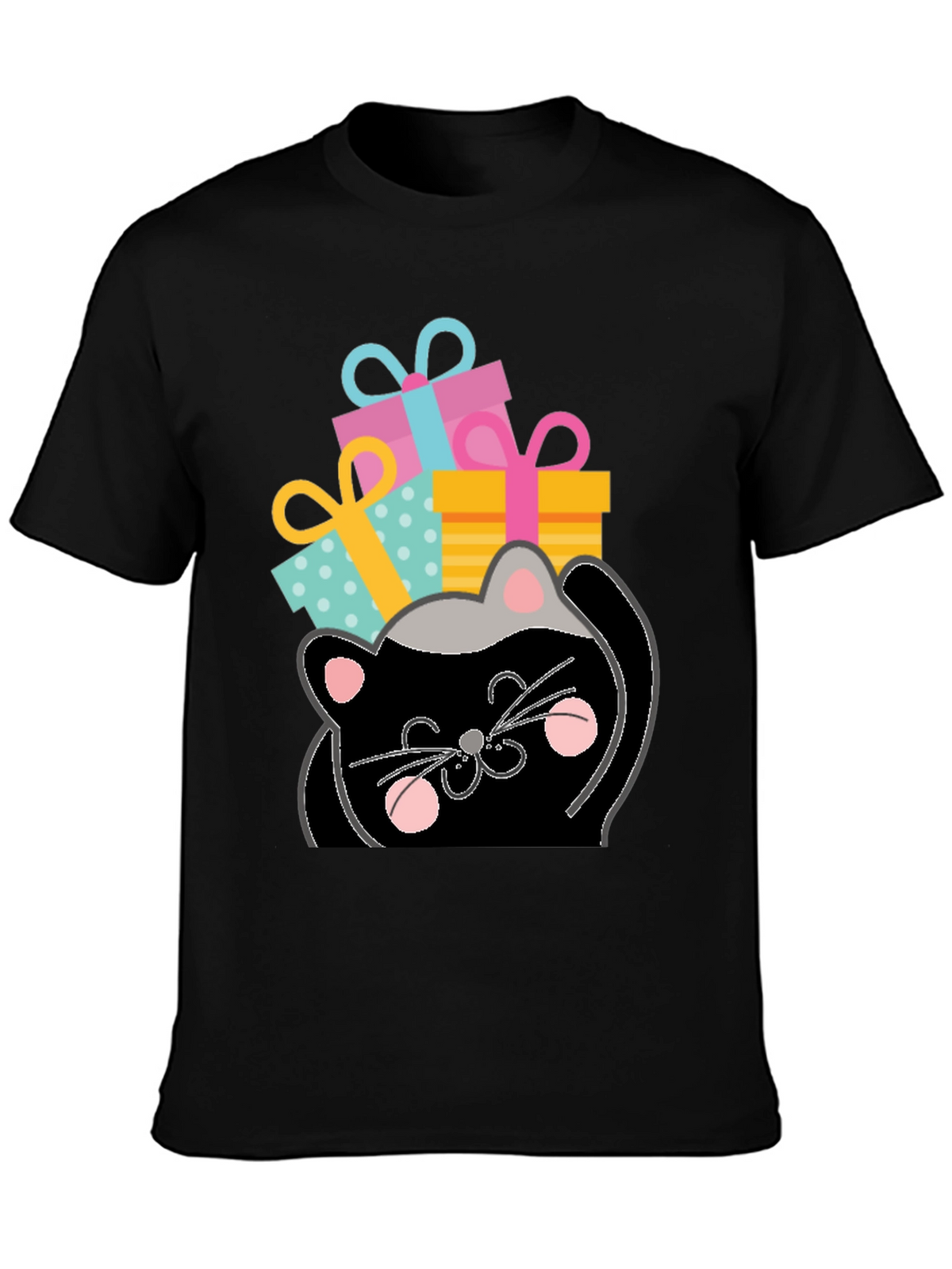 Cat with Gifts Graphic Tee