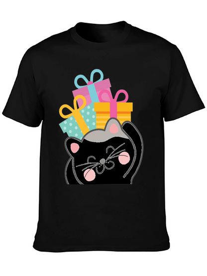 Cat with Gifts Graphic Tee