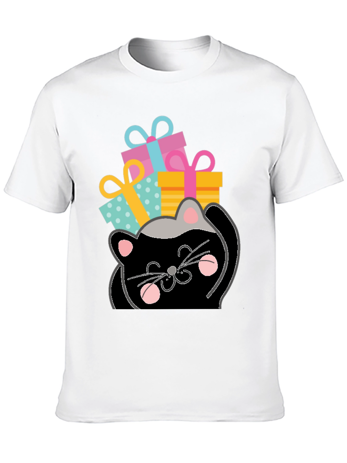 Cat with Gifts Graphic Tee