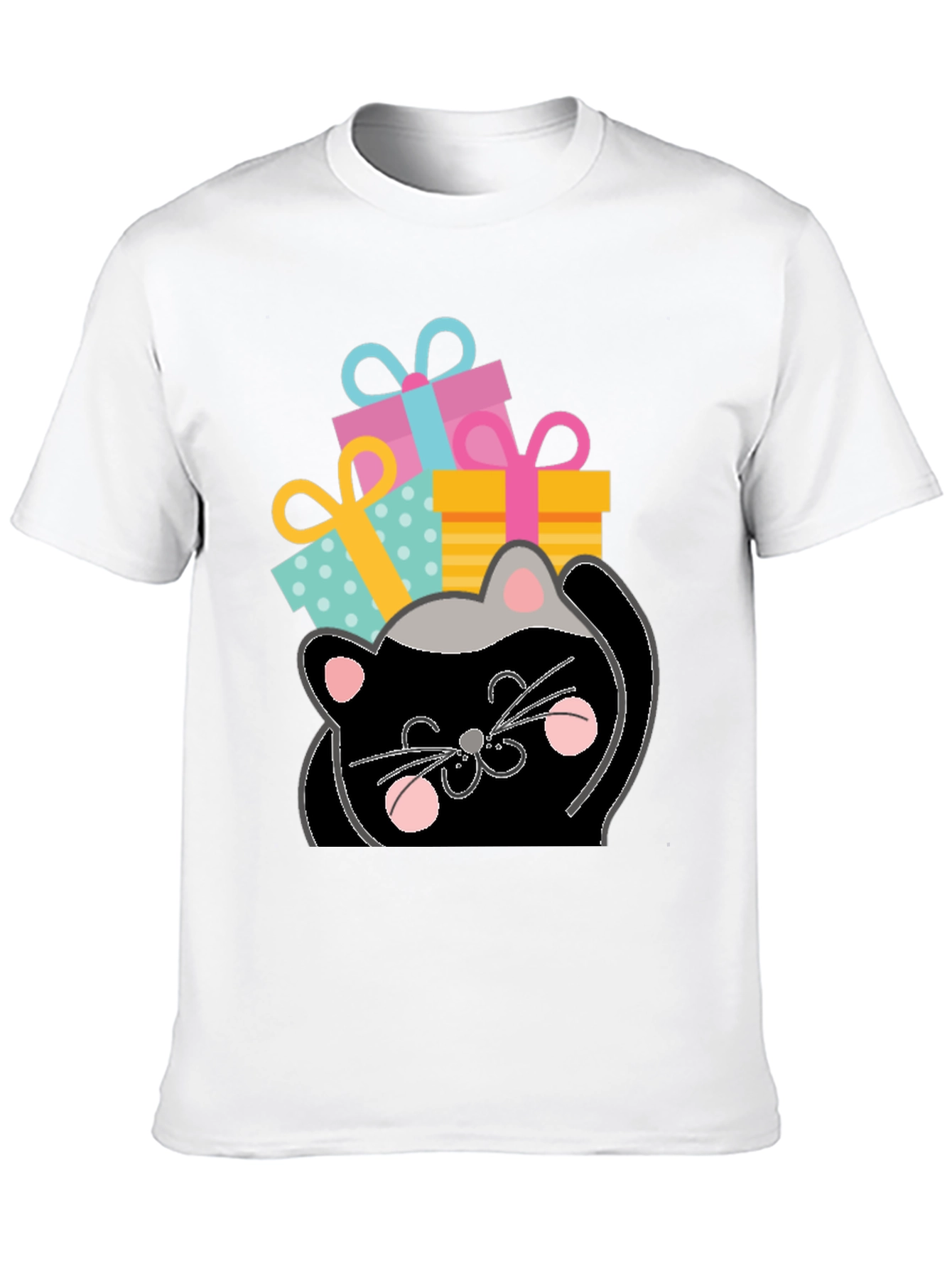 Cat with Gifts Graphic Tee