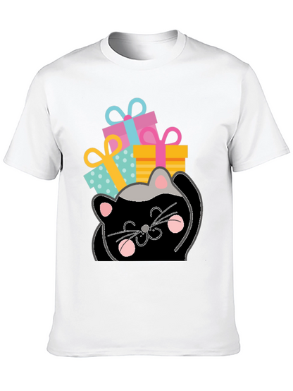Cat with Gifts Graphic Tee