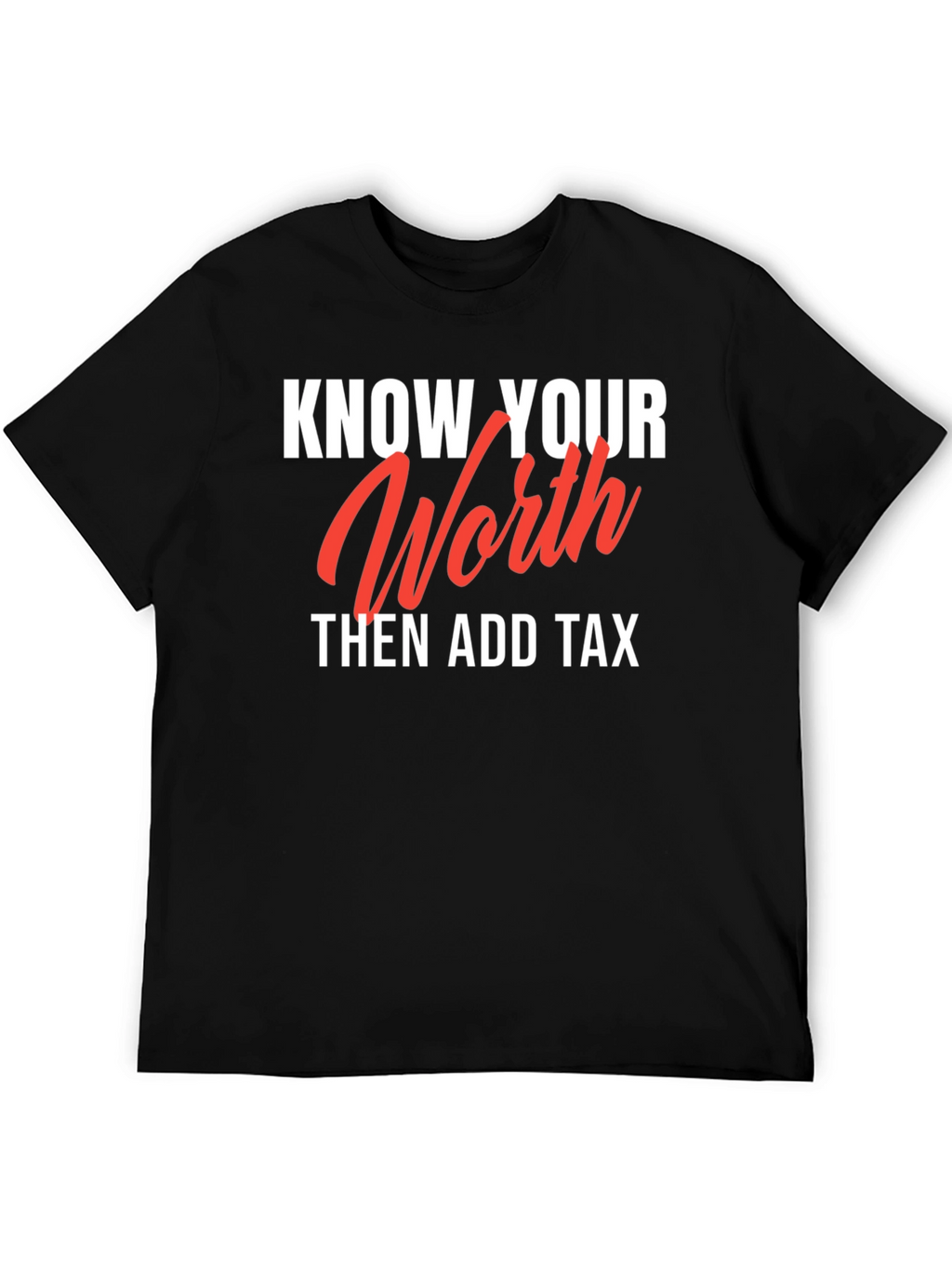 Know Your Worth Black Graphic Tee