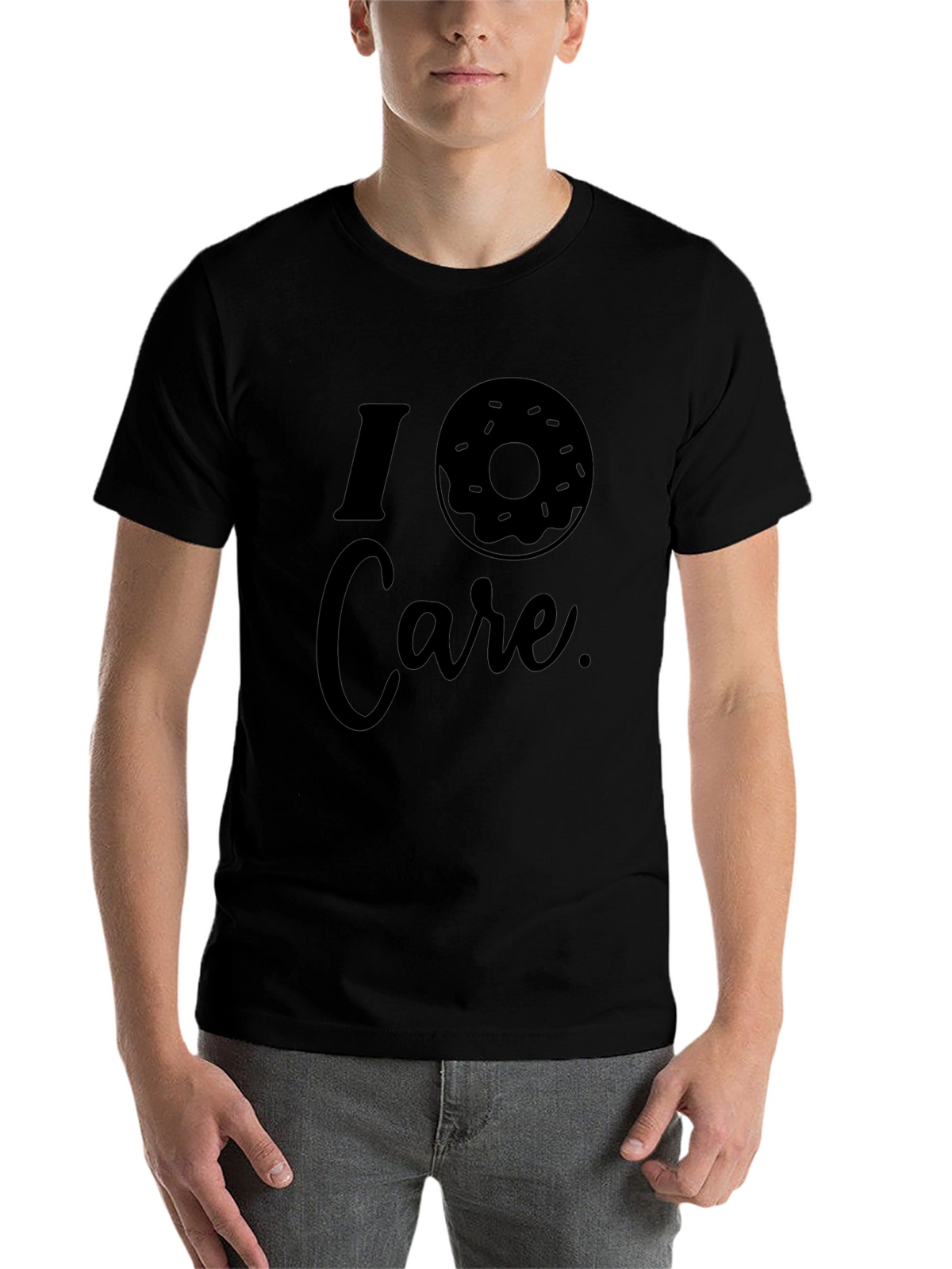 I Donut Care Black Graphic Tee