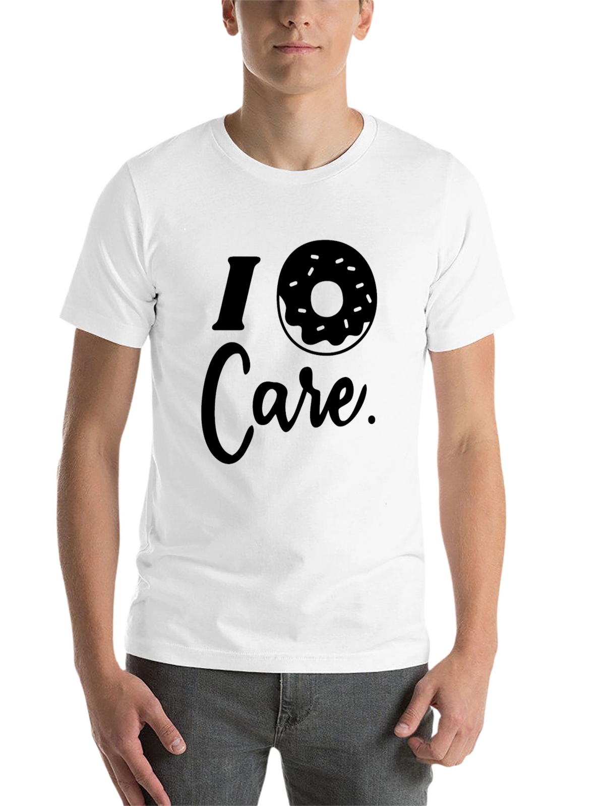 I Donut Care Black Graphic Tee