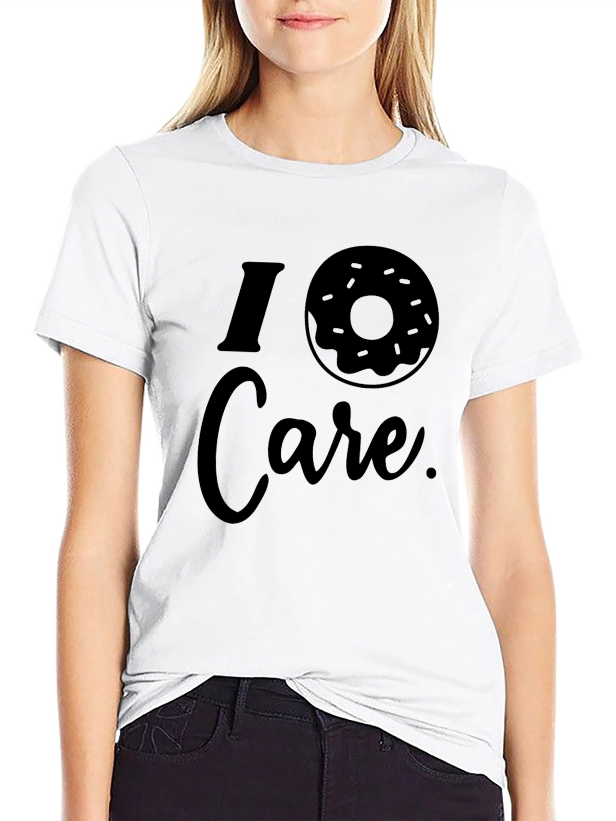 I Donut Care Black Graphic Tee