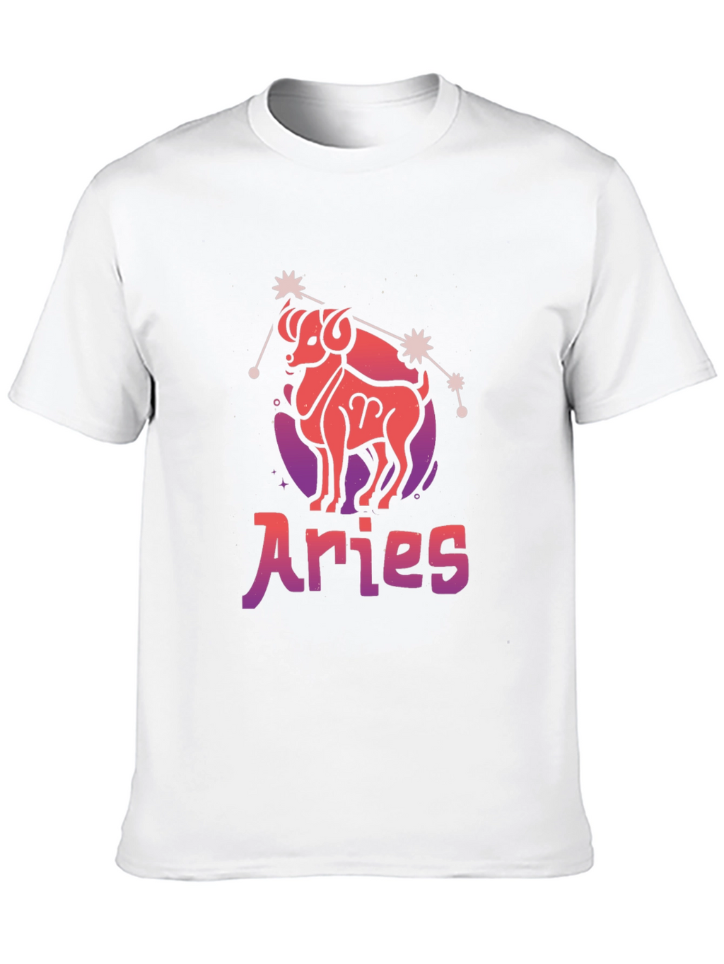 Aries Zodiac Graphic T-Shirt - Black Cotton Tee