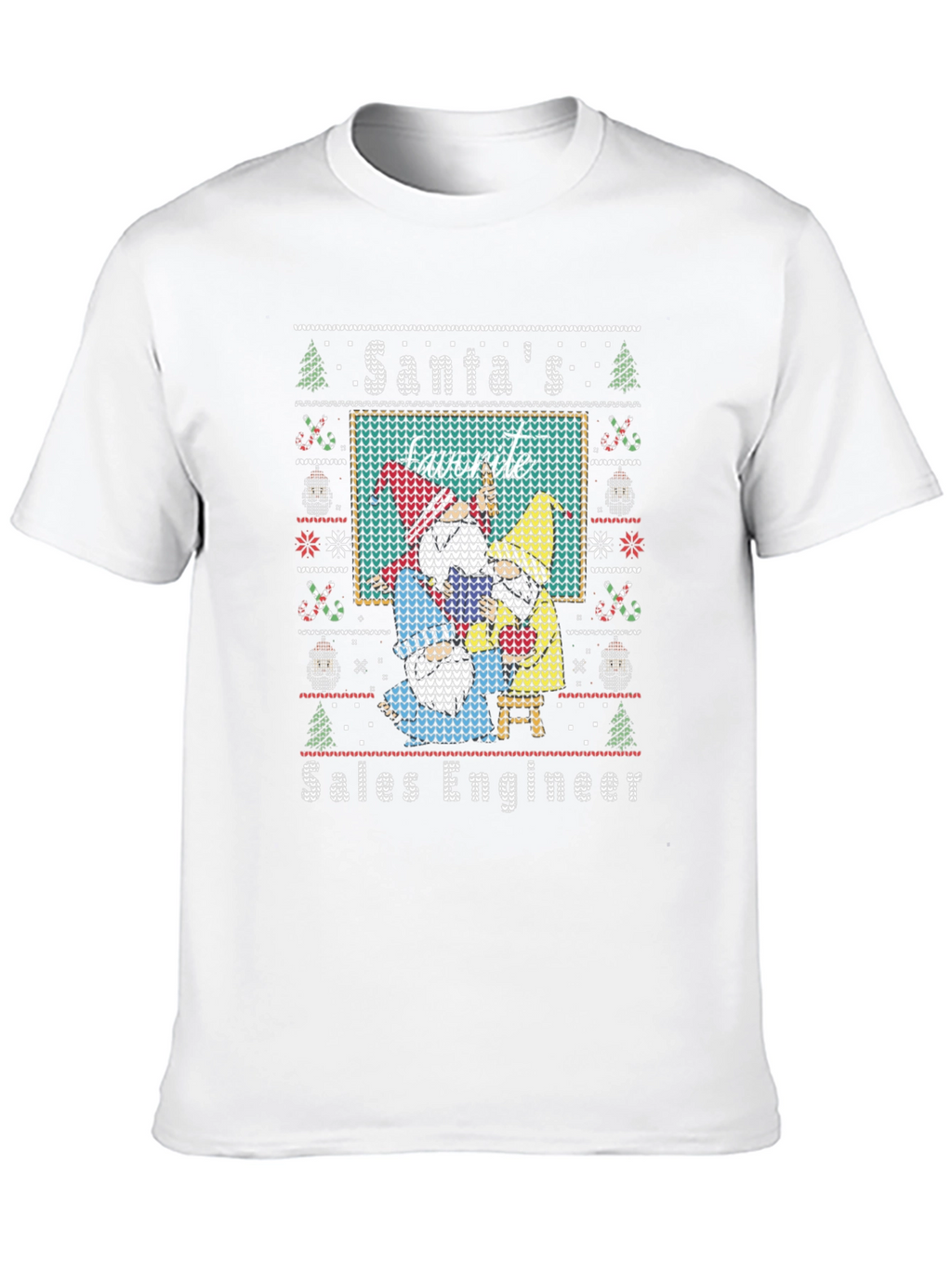 Santas Favorite Sales Engineer Ugly Christmas Sweater T-Shirt