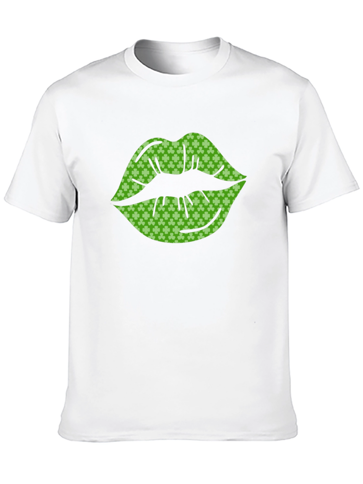 St. Patricks Day Shamrock Lips Graphic Tee